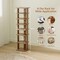 Natural 7-Tier Shoe Tower MDF Vertical Storage Rack for Shoes & Home Organization